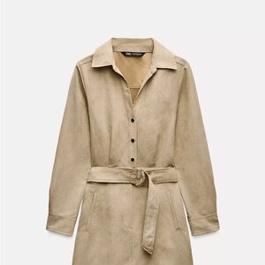 Zara Faux Suede Mini Dress